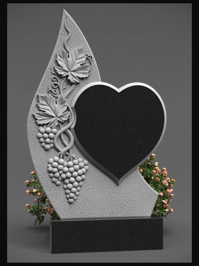 Proyecto de monumento con corazón y vid